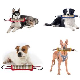 Dog Bite Tug Toy; Tough Bite Stick For Medium Large Dogs; Puppy Training & Interactive Tug Toy (color: Yellow)
