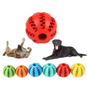 Dog Squeaky Ball Toy; Pet Chew Toy For Dog; Tooth Cleaning Ball Bite Resistant Pet Supplies (color: Yellow, Size: 2.3Inch)