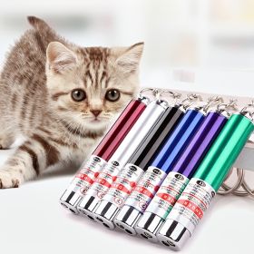 Cat Laser Stick For Dog & Cat; Cat Laser Pointer; Pet Chaser Tease Stick (Includes Battery) (color: Purple)