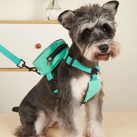 Pet Harness And Leash Set For Dog & Cat; No Pull Dog Vest Harness With Backpack; Cute Dog Leash (color: Lavender, Size: m)