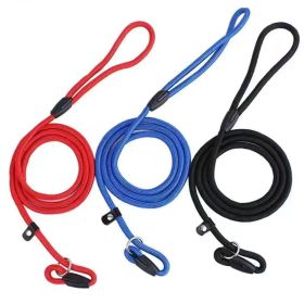 Durable Dog Slip Rope Leash With Strong Slip Lead; Adjustable Pet Slip Knot Nylon Leash For Dogs (color: Black, Size: M - Diameter 0.8cm)