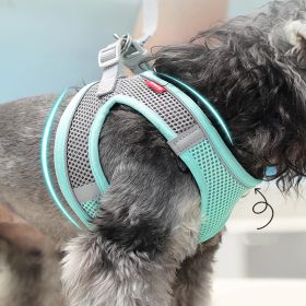 Pet Harness For Dog & Cat; No Pull Breathable Dog Vest Harness For Walking; Anti Escape Dog Harness (color: Sky Blue, Size: XS)