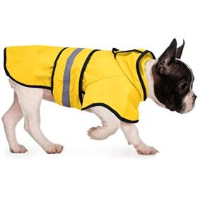 Reflective Dog Raincoat Hooded Slicker Poncho for Small to X-Large Dogs and Puppies; Waterproof Dog Clothing (color: Red, Size: Large)
