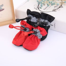 4pcs Dog Shoes; Large Pet Waterproof Chihuahua Anti-slip Boots Puppy Socks Botas S/M/L/XL (color: Beige, Size: S)