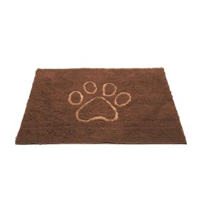 DGS Pet Products Dirty Dog Door Mat Small Mocha Brown 23" x 16" x 2" (color: Mocha Brown, Size: Medium)