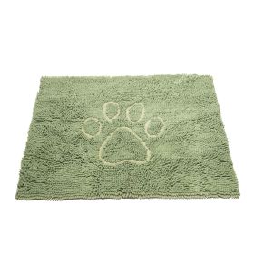 DGS Pet Products Dirty Dog Door Mat Small Brown 23" x 16" x 2" (color: Sage Hue, Size: Large)
