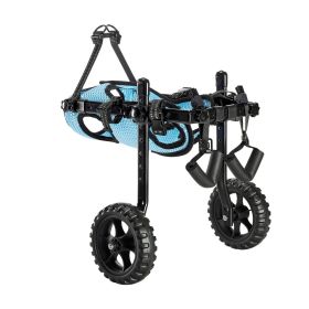 Dog Wheelchair for Back Legs, Adjustable 2 Wheels Pet Wheelchair, Lightweight Dog Cart with Shock-Absorbing Wheels (Size: XS)