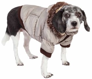 Metallic Fashion Pet Parka Coat (Size: Medium)