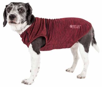 Pet Life Active 'Aero-Pawlse' Heathered Quick-Dry And 4-Way Stretch-Performance Dog Tank Top T-Shirt (color: Red, Size: X-Small)