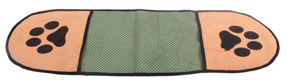 Pet Life 'Dry-Aid' Hand Inserted Bathing and Grooming Quick-Drying Microfiber Pet Towel (color: Khaki / Green)