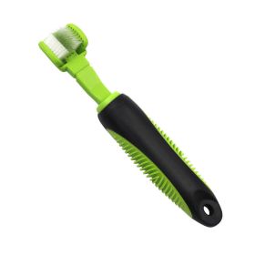 Pet Life 'Denta-Clean' Dual-Sided Action Bristle Pet Toothbrush (color: Green)