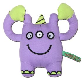 Touchdog Cartoon Three-eyed Monster Plush Dog Toy (color: Purple)