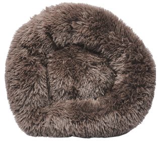 Pet Life 'Nestler' High-Grade Plush and Soft Rounded Dog Bed (color: Brown, Size: Medium)