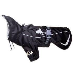 Dog Helios 'Ice-Breaker' Extendable Hooded Dog Coat w/ Heat Reflective Tech (color: Black, Size: Small)