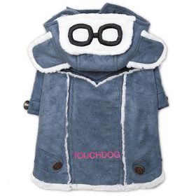 Touchdog 'Tuskegee' Aero-Vintage Designer Dog Coat (color: Blue, Size: Large)