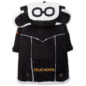 Touchdog 'Tuskegee' Aero-Vintage Designer Dog Coat (color: Black, Size: X-Small)
