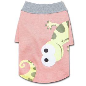 Touchdog 'Arubark' Caribbean Style Dog Polo T-Shirt (color: Peach, Size: Medium)