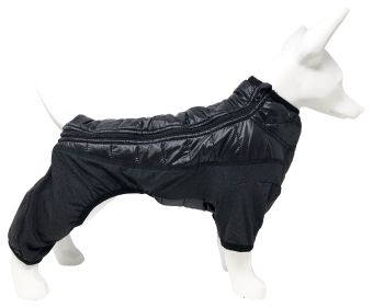 Pet Life 'Aura-Vent' Lightweight 4-Season Stretch and Quick-Dry Full Body Dog Jacket (color: Black, Size: Large)