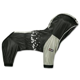 Dog Helios 'Vortex' Full Bodied Waterproof Windbreaker Dog Jacket (color: Black, Size: Small)