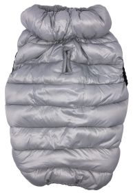 Pet Life 'Pursuit' Quilted Ultra-Plush Thermal Dog Jacket (color: Grey, Size: Large)