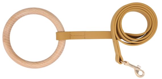 Pet Life 'Ever-Craft' Boutique Series Beechwood and Leather Designer Dog Leash (color: Apricot)