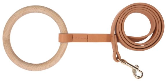 Pet Life 'Ever-Craft' Boutique Series Beechwood and Leather Designer Dog Leash (color: Brown)