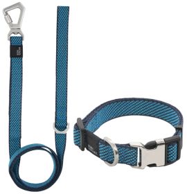 Pet Life 'Escapade' Outdoor Series 2-in-1 Convertible Dog Leash and Collar (color: Blue, Size: Small)