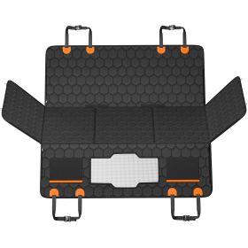 Back Seat Extender, Dog Car Seat Cover for Back Seat Bed with Mesh Window and Storage Pocket (Compatible with: Sedan, Model: Full Cover Mat Type & 54" x 25.6")