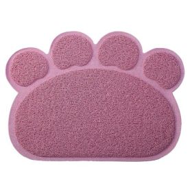 Dog Bowl Mat Pet Food Water Feeding Mat Non-slip Pet Dish Tray Mat Paw Clean Placemat (Option:: Paw_Pink)