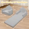 Shell-Shaped Convertible Dog Bed Sofa (22.8"x18.8"x15.7"): 2-in-1 Pet Bed & Couch With Machine-Washable Cover