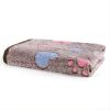 Prt Soft Brown Heart Claw Print Pet Rug For Dog. S 23in*16in M 30in*20in L 41in*30in