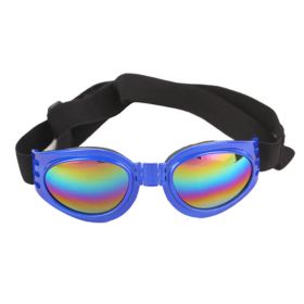 Pet Sunglasses For Dods; Foldable Dog Glasses For Outdoor; Pet Accessories (color: Blue, Size: one-size)