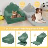 Shell-Shaped Convertible Dog Bed Sofa (22.8"x18.8"x15.7"): 2-in-1 Pet Bed & Couch With Machine-Washable Cover