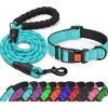 Adjustable Nylon Dog Collar & Leashes For Walking Training; Pet Supplies