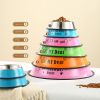 Stainless steel dog bowl; color anti-skid dog bowl;
