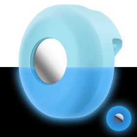 2pcs Silicone Air tag Case For Apple Dog Collar Clip Cover Pet Anti-loss Locator Tracker Protective Sleeve Air tags Accessories (color: Fluorescent Blue, Size: 2pcs)