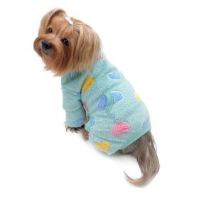 Ultra Plush Colorful Hearts Turtleneck Pajamas (yellow: Pink, Extra Large:: XL)