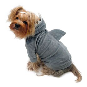 Ultra Plush Shark Hoodie with Fin & Teeth (yellow: , Extra Large:: XL)