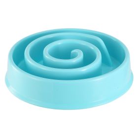 Dog Cat Slow Feeder Bowl Pet Interactive Maze Feeder Bowl Anti-Bloat Feeding Plate (Option:: Blue)