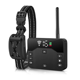2 In 1 Wireless Electric Dog Fence Waterproof Pet Shock Boundary Containment System Electric Training Collar for Small Medium Large Dogs (Option:: WirelessDogFence)