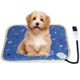 Pet Heating Pad Electric Dog Cat Heating Mat Waterproof Warming Blanket with 9 Heating Levels 4 Timer Setting Constan On Function Chewing-resistant S/ (Option:: 45_45CM_9Gear)