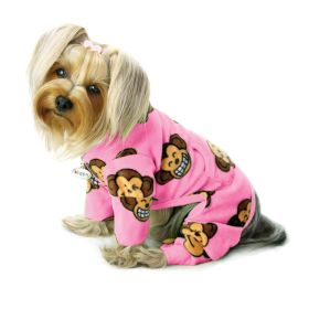 Silly Monkey Fleece Turtleneck Pajamas (yellow: Pink, Extra Large:: L)