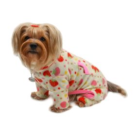 Yummy Strawberry Fleece Turtleneck Pajamas (yellow: Yellow, Extra Large:: L)