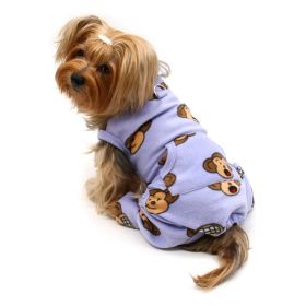Silly Monkey Front Sleeveless Fleec Pajamas (yellow: Lime, Extra Large:: XL)
