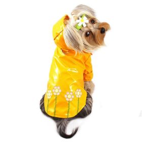 Polka Dots & Daisies Raincoat with Cotton Lining (yellow: Yellow, Extra Large:: L)