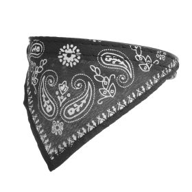 Adjustable Bandana Leather Pet Collar Triangle Scarf (Option:: Black_S)