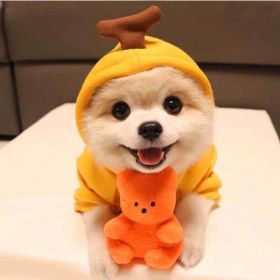 Cute Fruit Dog Clothes For Small Dogs Hoodies Winter Warm Fleece Pet Clothing Puppy Cat Costume Coat For French Chihuahua Outfit (Option:: 7 Style-M)