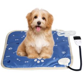 Pet Heating Pad Electric Dog Cat Heating Mat Waterproof Warming Blanket with 86-141℉ Adjustable Temperature 0-12 Timer Digital Display Chewing-resista (Option:: 45_45CM_Thermostat)