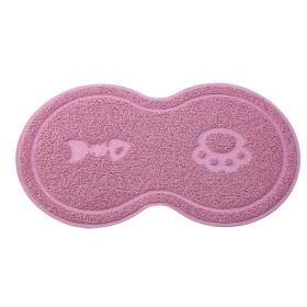 Dog Bowl Mat Pet Food Water Feeding Mat Non-slip Pet Dish Tray Mat Paw Clean Placemat (Option:: No8_Pink)