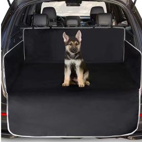 Dog Car Mat Pet Car Mats Trunk Rear Seat (Option:: Black With White Edge Style-185x105x38cm)